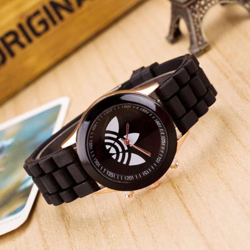 Black Adidas Watch with Silicone Band NWOT
